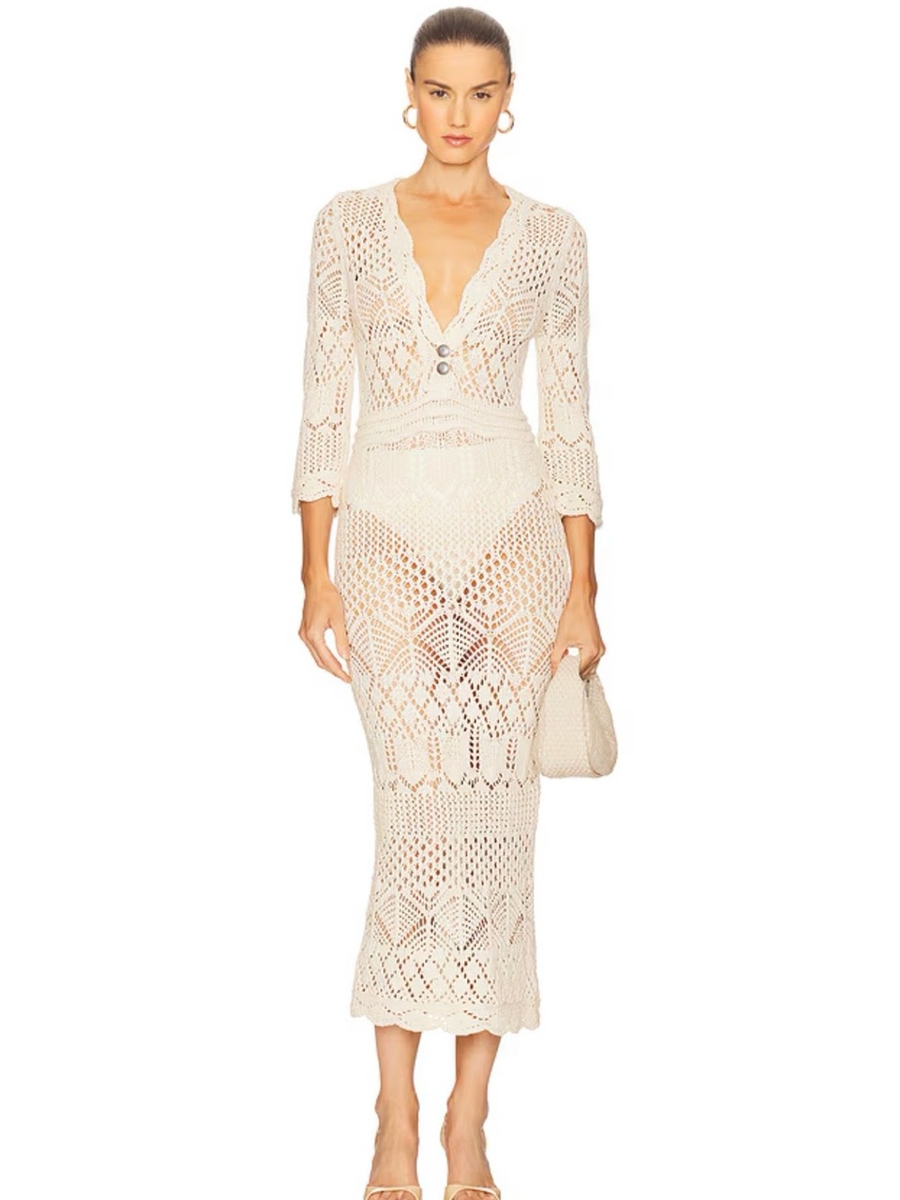 L'AGENCE DOVIE POINTELLE KNIT DRESS